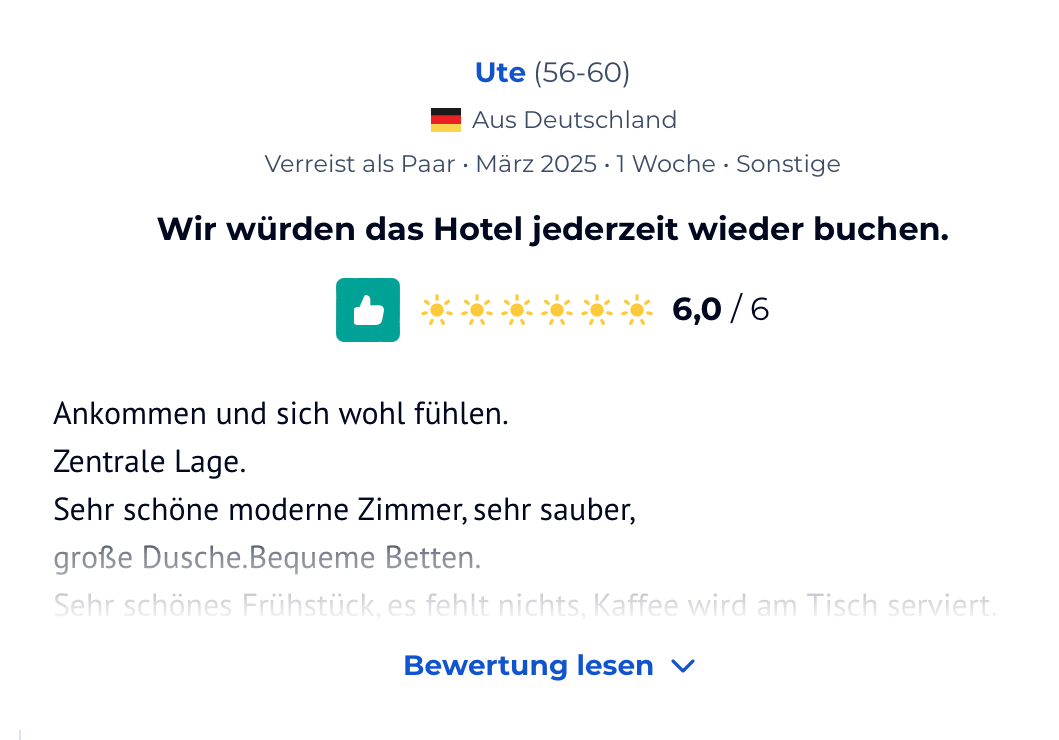 Screenshot Bewertung