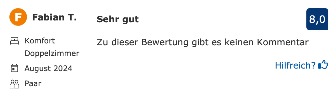 Screenshot Bewertung