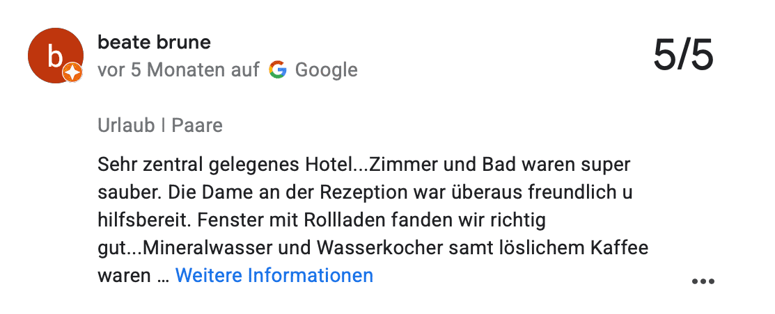 Screenshot Bewertung