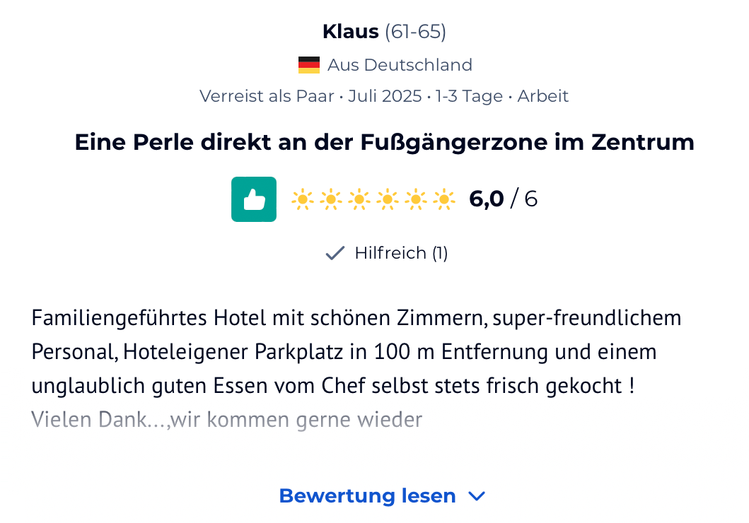 Screenshot Bewertung